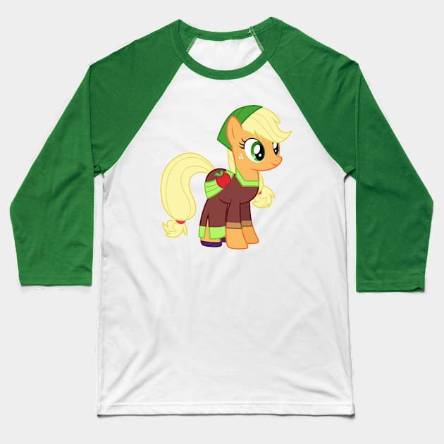 Movie Magic Applejack Baseball T-Shirt by CloudyGlow